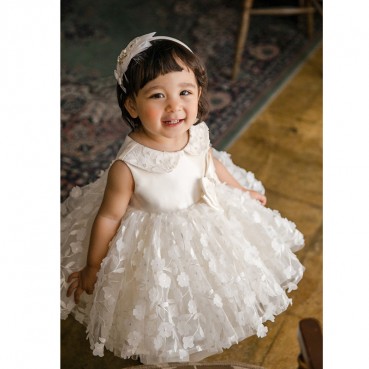 Children dress dress flower girl foreign style wedding dress 2021 new one year old birthday party baby one year old