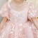 Pink childrens wedding dress, new princess dress, baby girl, little flower girl, foreign fluffy one-year-old dress