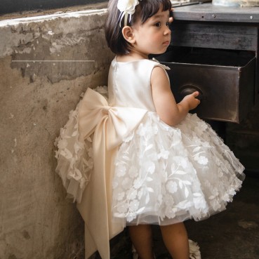 Children dress dress flower girl foreign style wedding dress 2021 new one year old birthday party baby one year old