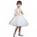 Girls dress skirt white beaded childrens dress small host performance flower girl piano catwalk costume summer