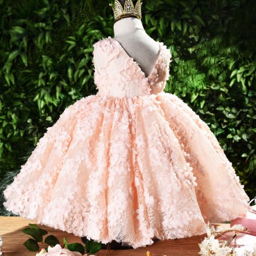 2021 autumn new baby one-year-old dress girl child birthday girl princess dress flower girl girl evening dress western