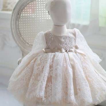 Babys first birthday princess dress fluffy yarn flower girl wedding little girl piano performance dress female super