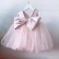 Childrens dress pink sweet open back bow baby first birthday dress fluffy gauze girls princess dress