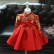 Childrens one-year-old dress baby birthday princess dress fluffy yarn flower girl Chinese style girl Tang suit dress