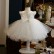 Childrens dress dress fashion white sequined princess dress fluffy yarn babys first birthday host dress