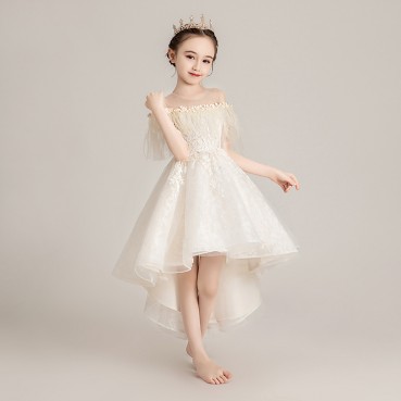 Girls dresses, princess dresses, new puffy yarn catwalk dresses, girls piano performance clothes, childrens host