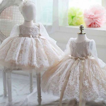 Babys first birthday princess dress fluffy yarn flower girl wedding little girl piano performance dress female super