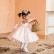 Children dress princess dress fluffy yarn little flower girl piano costume girl white baby girl one-year-old dress