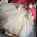 One-year-old dress female baby 2021 new princess dress fluffy yarn champagne color flower girl wedding dress small