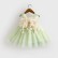 Girls princess dress baby summer dress baby one-year-old dress birthday hundred days green cake skirt fluffy yarn