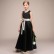 Girls evening dress 2021 new black princess dress spring elegant satin model catwalk piano childrens costume