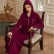 Dark red diamond ornament Moroccan style Middle East hand-stitched diamond robe abaya Muslim womens clothing