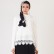 Stand-up collar cotton lace top Muslim womens bottoming high collar top