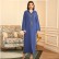 Blue-grey handmade diamond hooded robe ABAYA Muslim Middle East Southeast Asia Womens robe