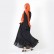 Womens positioning crumpled big swing double layer chiffon Muslim long dress