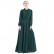 Chiffon multicolor big swing long-sleeved elastic waist gauze skirt European and American womens dresses Muslim