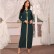 Avocado Green with Hooded Nail Diamonds Middle East Hand-sewn Diamond Robe Abaya Middle Eastern Womens Clothing