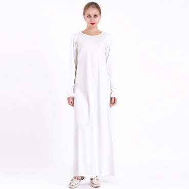 New multi-color basic inner dress with bamboo fiber knitted skin-friendly and comfortable long-sleeved bottoming long