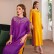 Contrasting color double-sided hand-stitched diamond robe Muslim home womens clothing Middle East Dubai womens