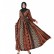 Ethnic print V-neck elastic waist summer dress Europe and America Muslim long skirt ladies dress ins