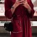 Dark red diamond pocket everyday casual robe Arab Middle East womens dress long skirt muslim abaya