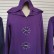 Purple Moroccan Hand-stitched Rhinestone Hooded Robe Middle Eastern Dress Womens Dress