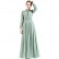 Chiffon multicolor big swing long-sleeved elastic waist gauze skirt European and American womens dresses Muslim