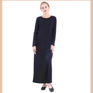 New multi-color basic inner dress with bamboo fiber knitted skin-friendly and comfortable long-sleeved bottoming long