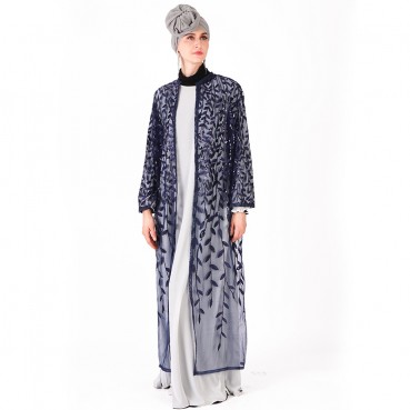 Spot e-commerce Islamic Muslim womens cardigan sequin embroidery outer outfit