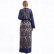 Aristocratic blue vintage high-density embroidery is used in the Middle East Dubai Tourism Apparel Womens Clothing