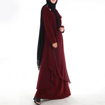 Muslim womens abaya fake two-piece suit