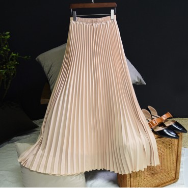 New fashion half-length long skirt pleated skirt