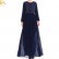 Europe, America and Southeast Asia Fashion 3D Embroidered Abaya Muslim Dress Womens Clothing