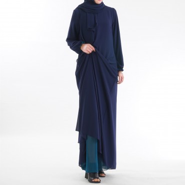 ins high-density chiffon double-sided wear basic Muslim womens clothing abaya muslim dress