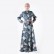 Three-dimensional digital printing long-sleeved dress ethnic womens clothing Middle Eastern womens clothing