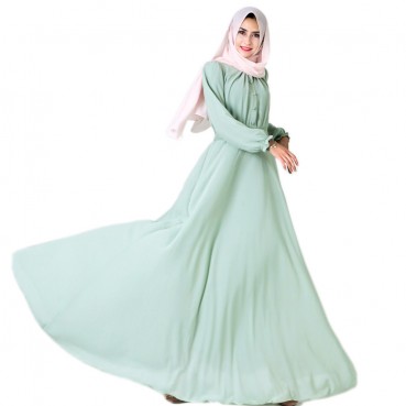 Double-layer high-density chiffon Muslim brand womens dress