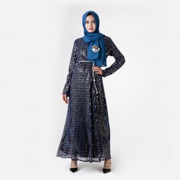 New Muslim fashion elegant sequin dress