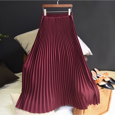 New fashion half-length long skirt pleated skirt