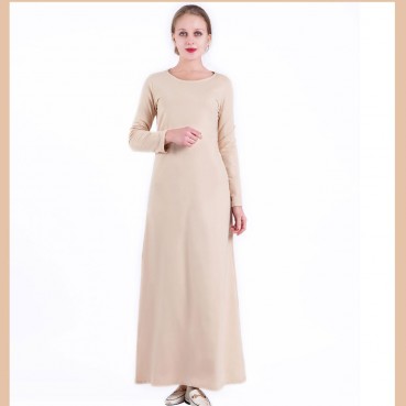 New multi-color basic inner dress with bamboo fiber knitted skin-friendly and comfortable long-sleeved bottoming long