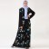 ins3D three-dimensional flower embroidered jacket Muslim womens robe