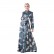 Three-dimensional digital printing long-sleeved dress ethnic womens clothing Middle Eastern womens clothing