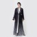 Gradient positioning printing border Muslim womens cardigan robe Muslim kimono