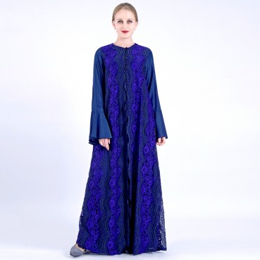 Lace fake two-piece long-sleeved long skirt long dress middle east national costume