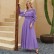 Ice and snow purple lotus leaf frills big swing nag dress holiday ethnic style long skirt robe dress