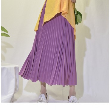 New fashion half-length long skirt pleated skirt