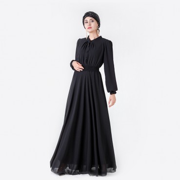 Double-layer high-density chiffon Muslim brand womens dress