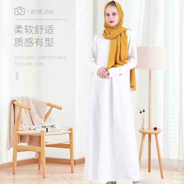 New multi-color basic inner dress with bamboo fiber knitted skin-friendly and comfortable long-sleeved bottoming long