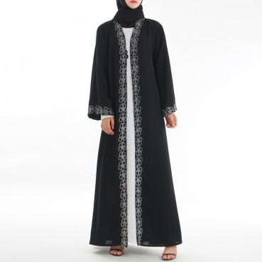 Slynn Womens Nida Muslim Womens Robe Middle East open abaya