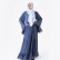 Womens positioning crumpled big swing double layer chiffon Muslim long dress