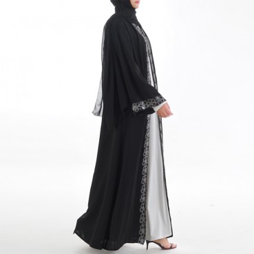 Slynn Womens Nida Muslim Womens Robe Middle East open abaya